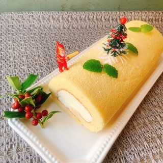 クリスマスや誕生日に✩シフォンロールケーキ๑๑